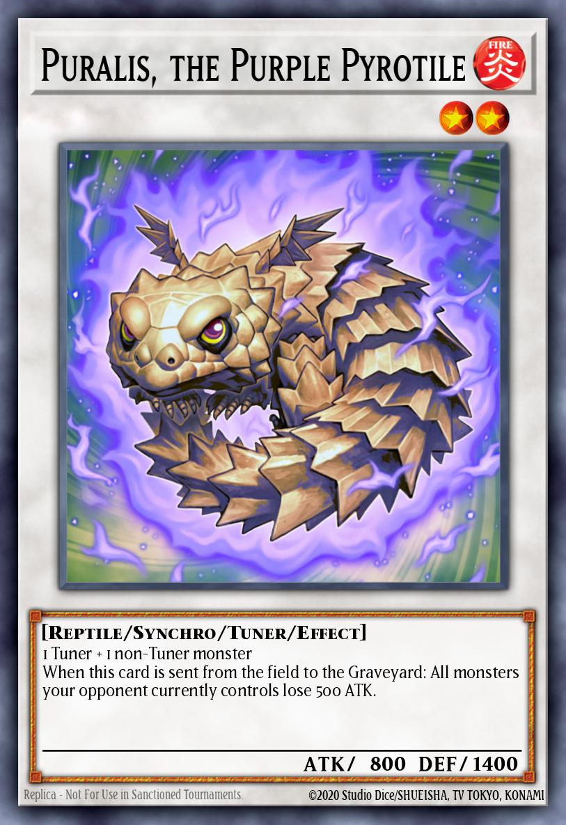 Puralis the Purple Pyrotile Rare SHSP-EN057 Shadow Specters Yugioh card