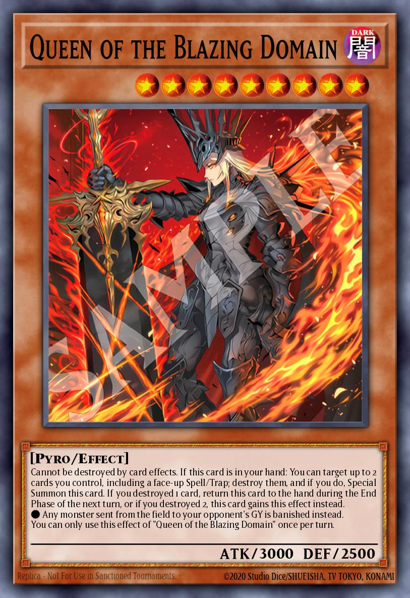 Queen of the Blazing Domain Prismatic Secret Rare MP25-EN147 2025 Mega-Pack Tin Yugioh card