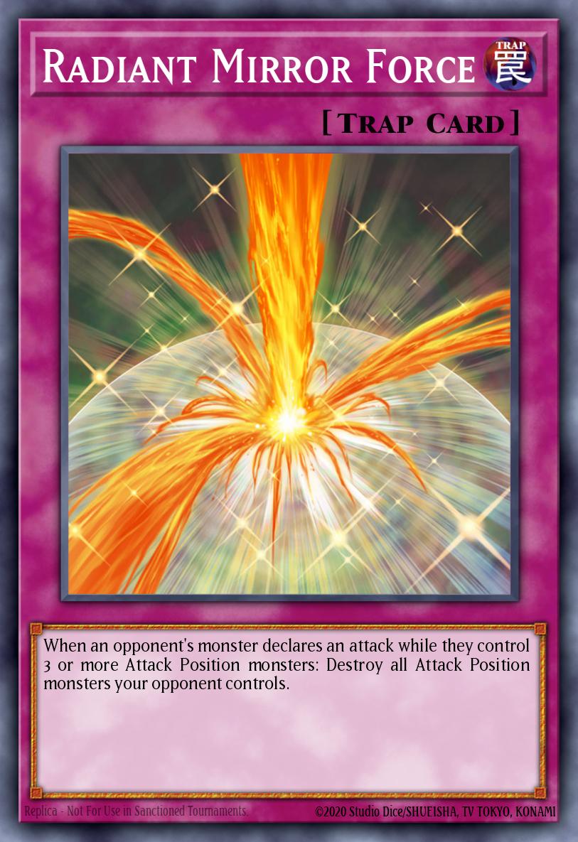 Radiant Mirror Force Super Rare FOTB-EN055 Force of the Breaker Yugioh card