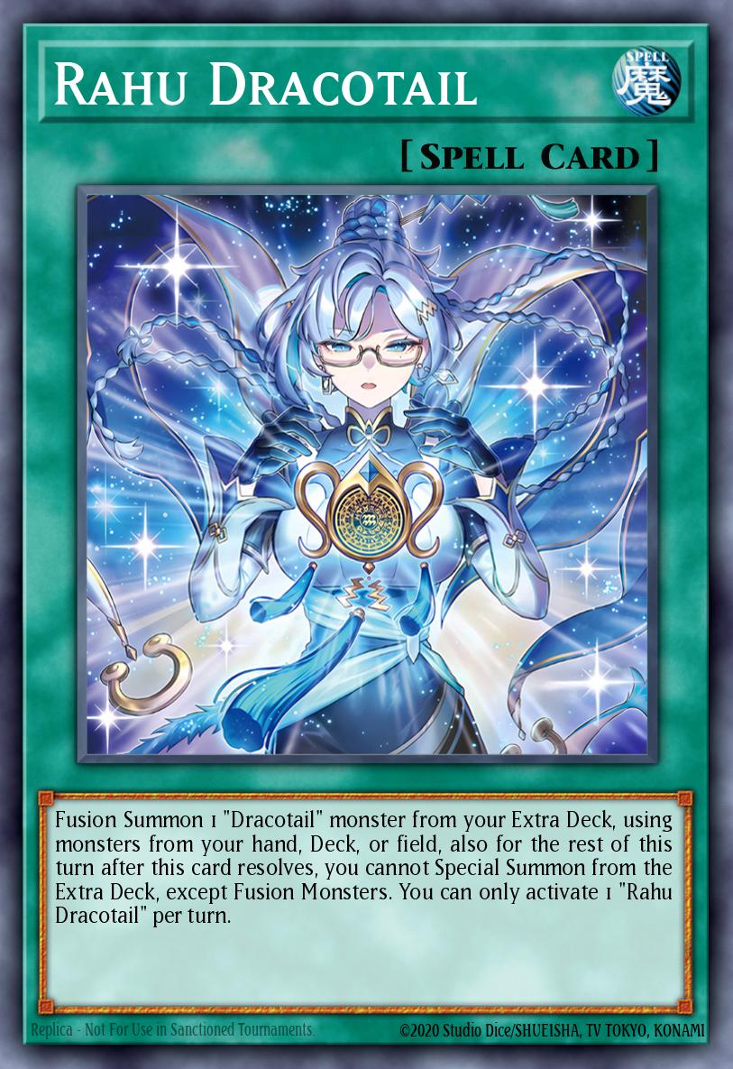 Rahu Dracotail Collector's Rare JUSH-EN009 Justice Hunters Yugioh card
