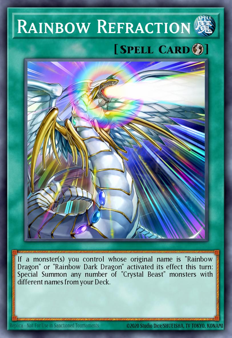 Rainbow Refraction Common MP19-EN069 2019 Gold Sarcophagus Tin Mega Pack Yugioh card