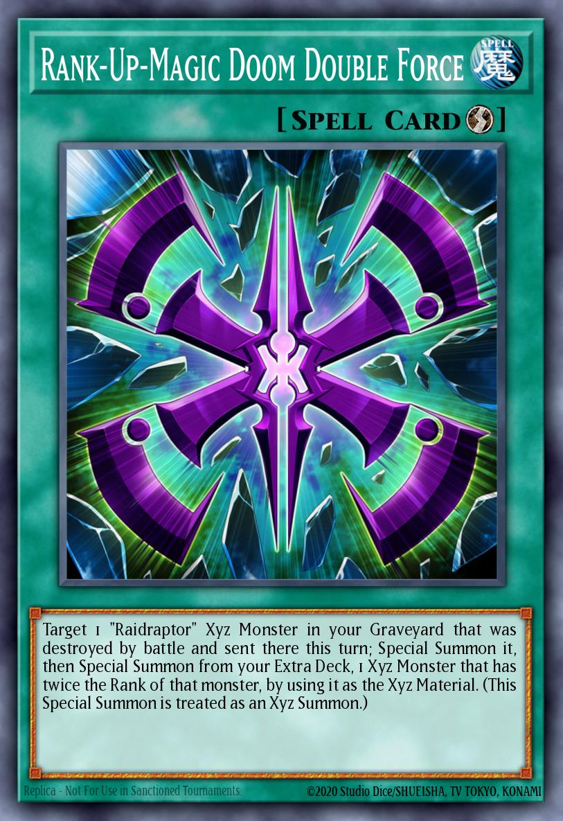 Rank-Up-Magic Doom Double Force Rare WIRA-EN027 Wing Raiders Yugioh card