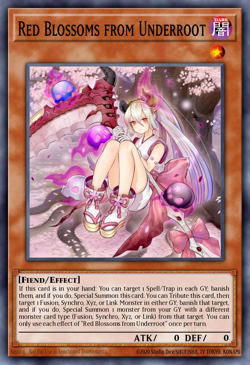 Red Blossoms from Underroot Ultra Rare DUDE-EN006 Duel Devastator Yugioh card