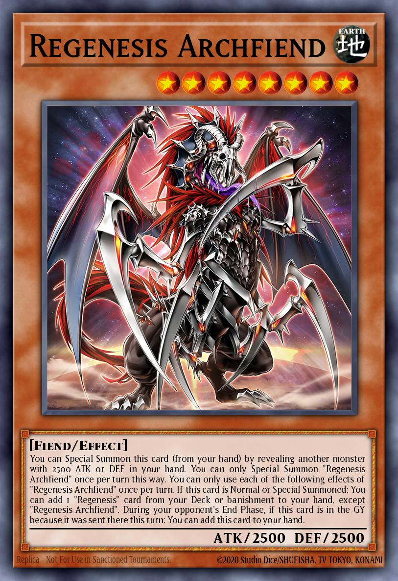Regenesis Archfiend Quarter Century Secret Rare ALIN-EN016 Alliance Insight Yugioh card