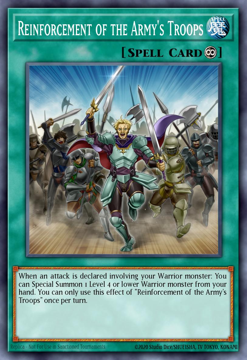 Reinforcement of the Armys Troops Ultra Rare MP22-EN051 2022 Tin of the Pharaohs Gods Yugioh card