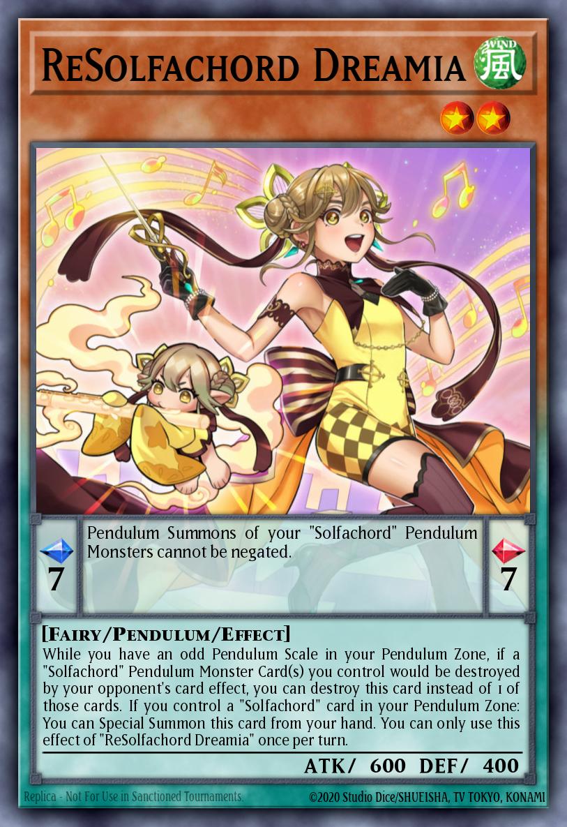 ReSolfachord Dreamia Rare ANGU-EN015 Ancient Guardians Yugioh card