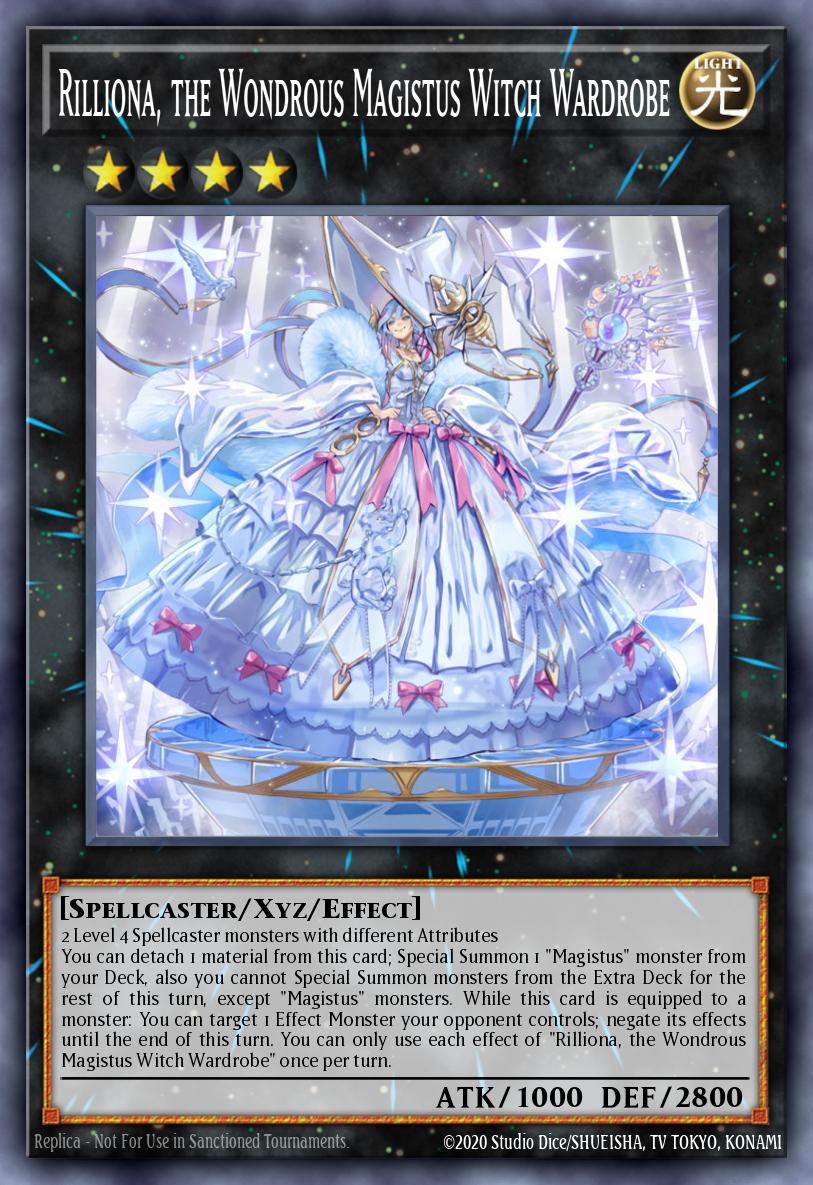 Rilliona the Wondrous Magistus Witch Wardrobe Rare MP22-EN083 2022 Tin of the Pharaohs Gods Yugioh card
