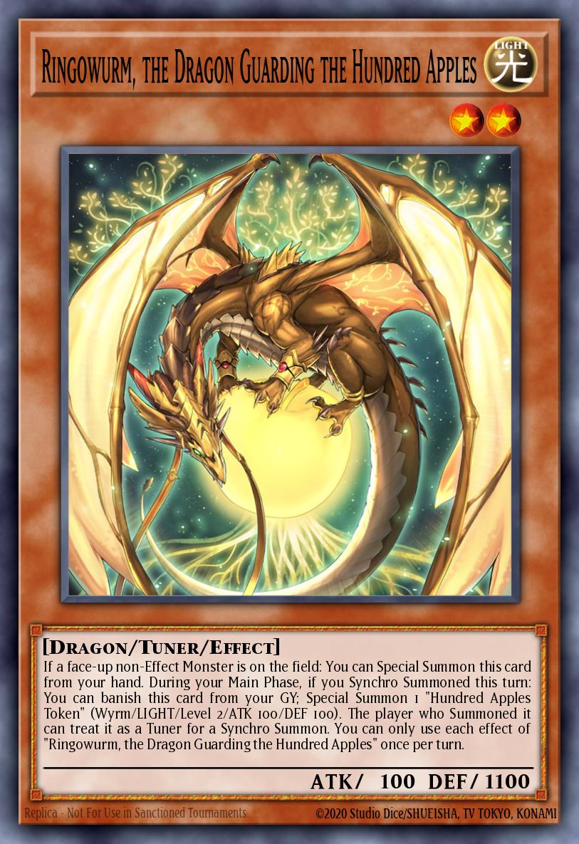 Ringowurm the Dragon Guarding the Hundred Apples Prismatic Secret Rare MP24-EN080 25th Anniversary Tin Dueling Mirrors Yugioh card