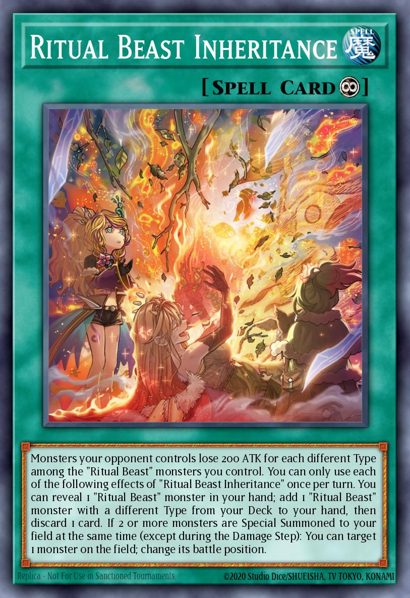 Ritual Beast Inheritance Secret Rare BLTR-EN020 Battles of Legend Terminal Revenge Yugioh card