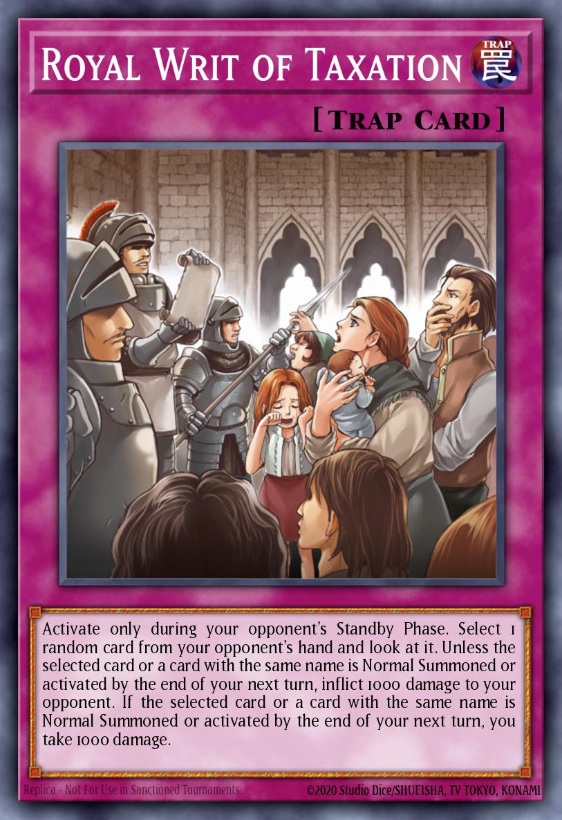 Royal Writ of Taxation Common POTD-EN054 Power of the Duelist Yugioh card