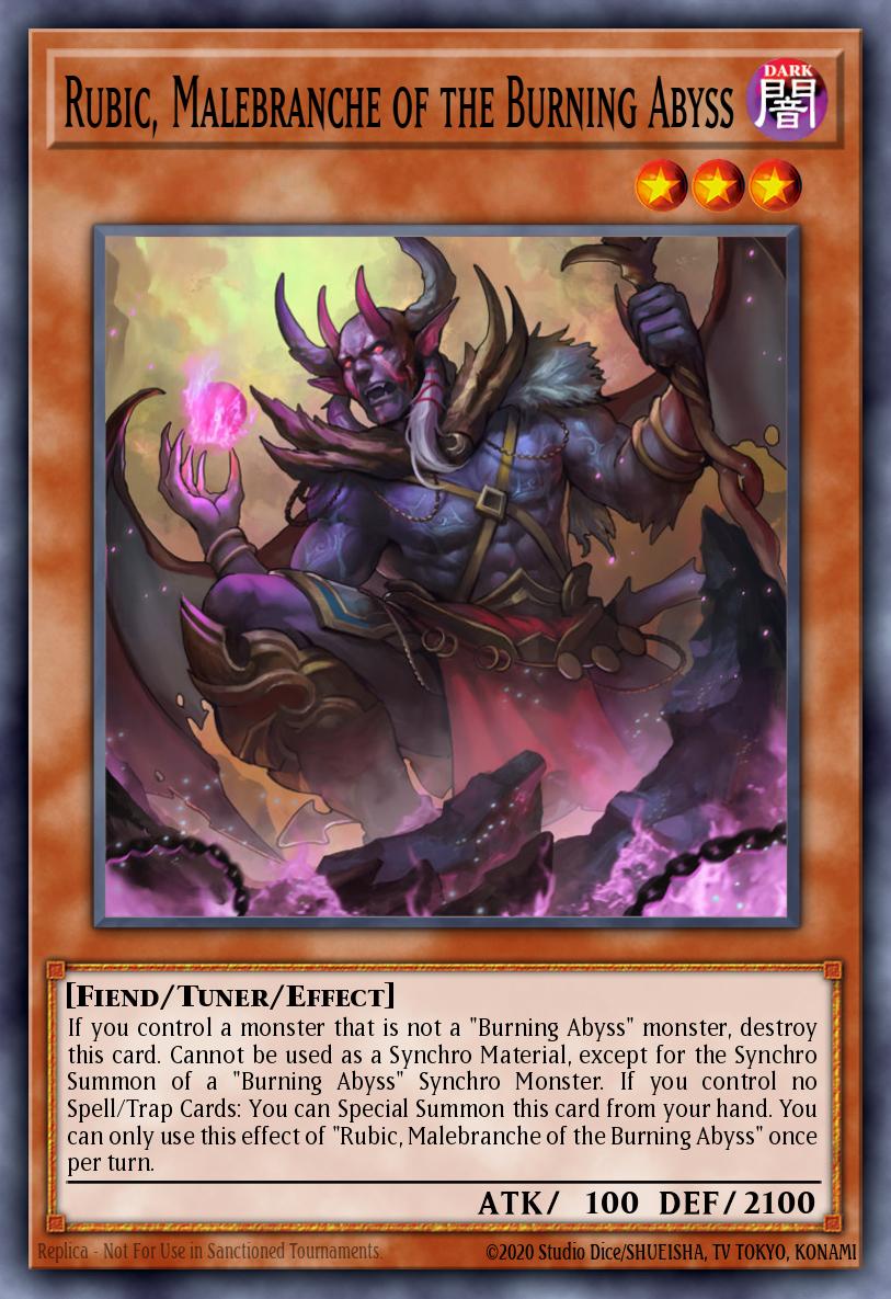 Rubic Malebranche of the Burning Abyss Gold Rare PGL3-EN046 Premium Gold Infinite Gold Yugioh card