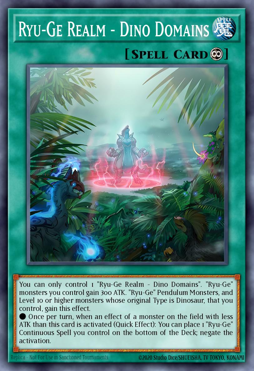 Ryu-Ge Realm - Dino Domains Rare CRBR-EN037 Crossover Breakers Yugioh card