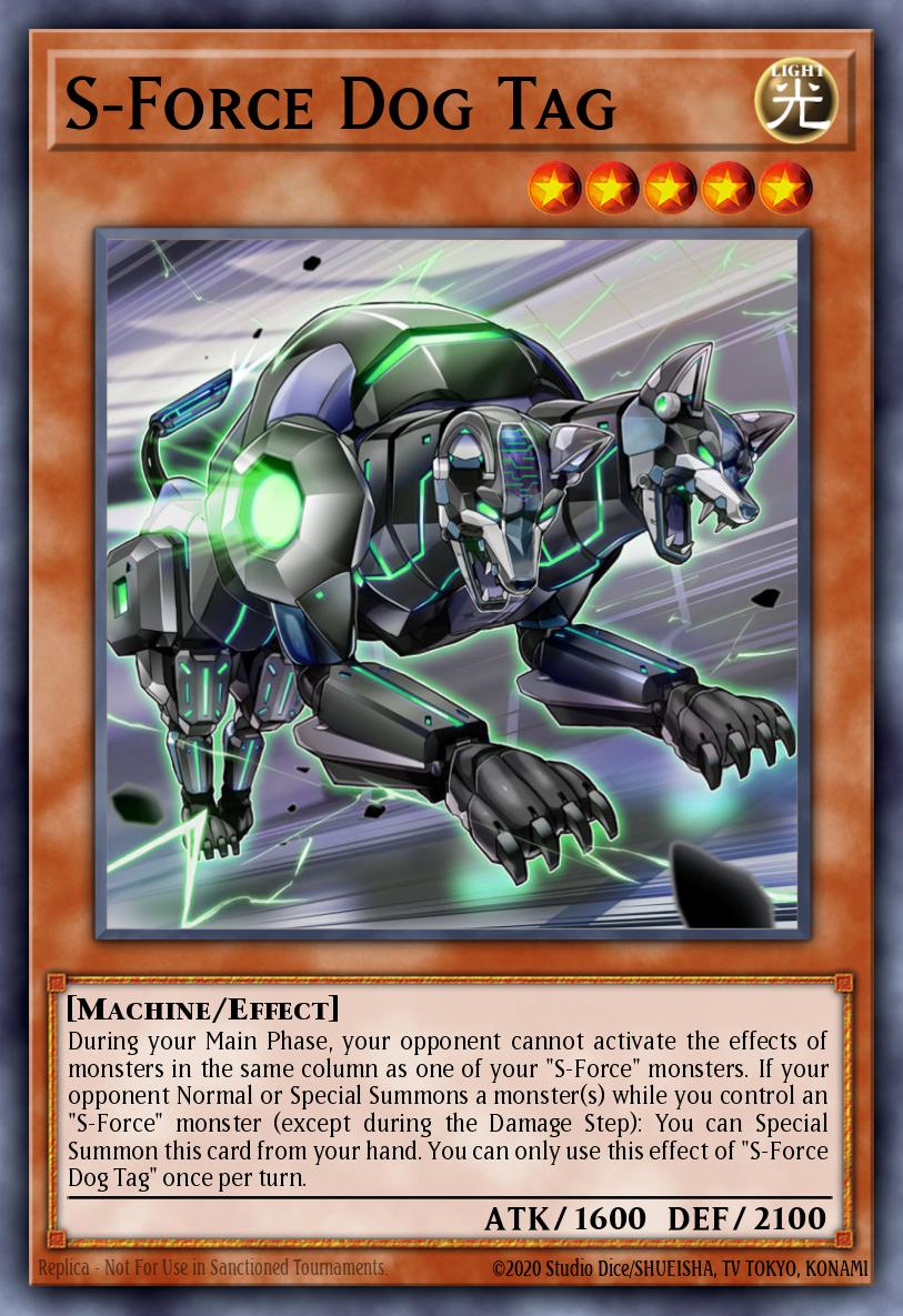 S-Force Dog Tag Common LIOV-EN014 Lightning Overdrive Yugioh card