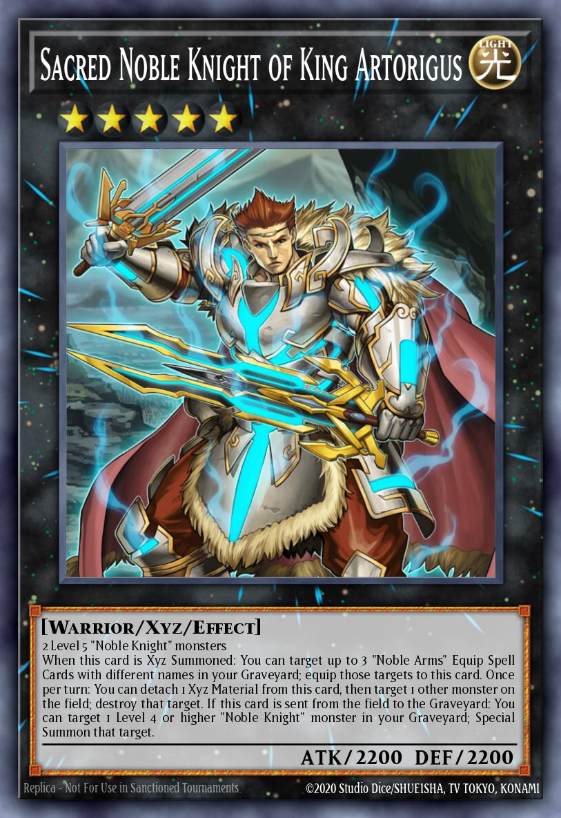 Sacred Noble Knight of King Artorigus Platinum Rare NKRT-EN038 Noble Knights of the Round Table Box Set Yugioh card