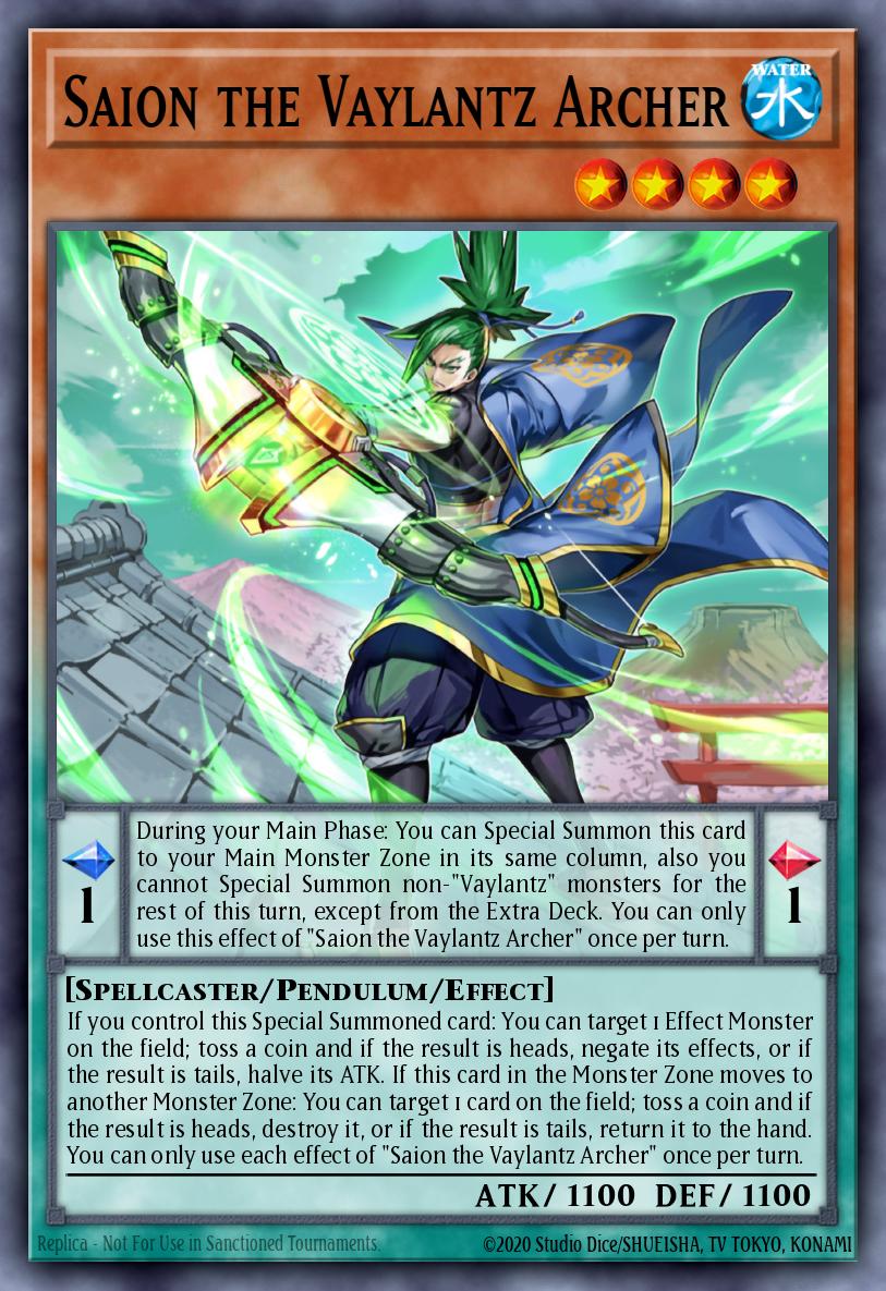 Saion the Vaylantz Archer Rare TAMA-EN002 Tactical Masters Yugioh card