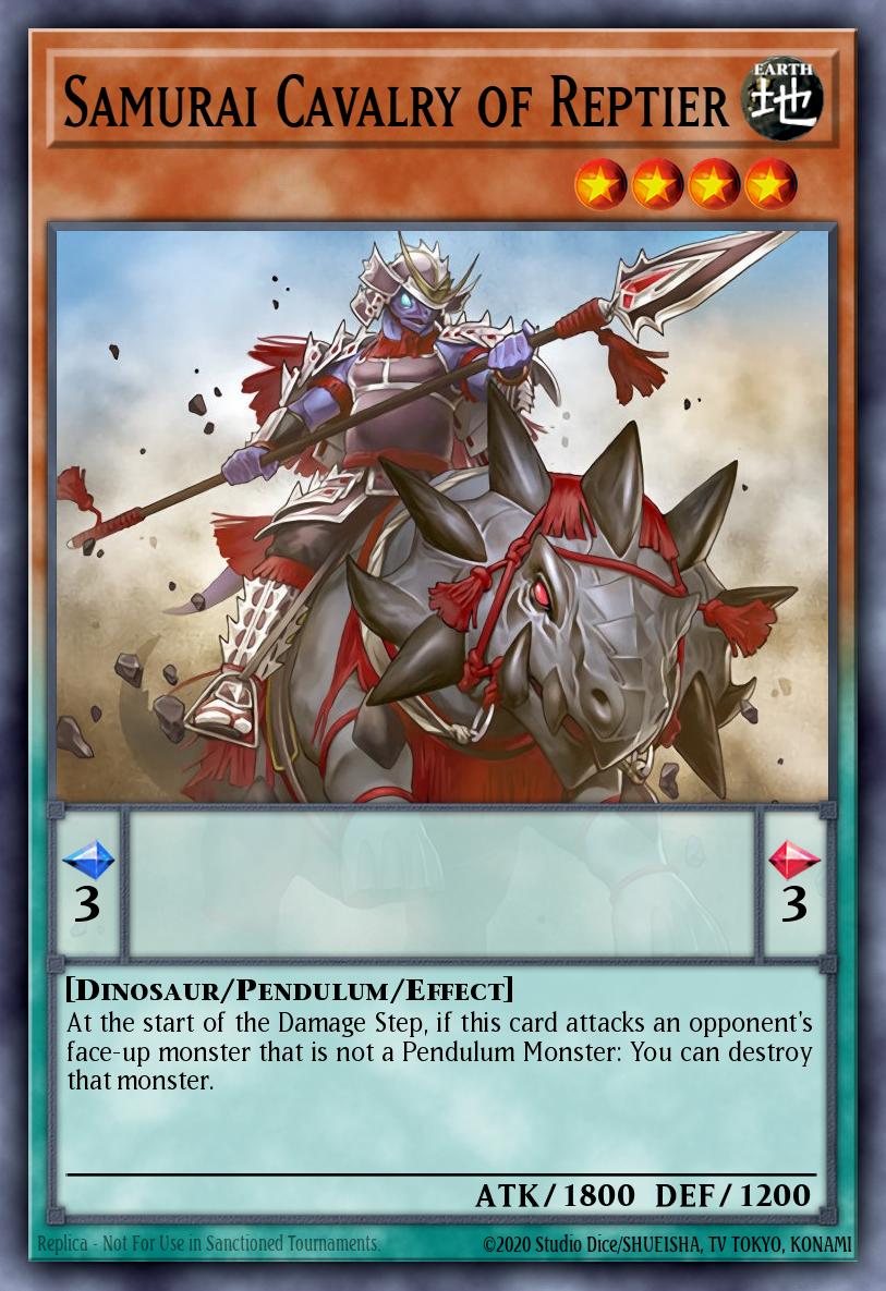 Samurai Cavalry of Reptier Rare DOCS-EN000 Dimension of Chaos Yugioh card