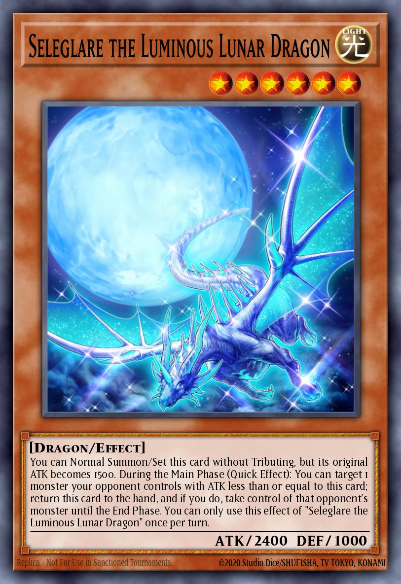 Seleglare the Luminous Lunar Dragon Prismatic Secret Rare MP21-EN159 2021 Tin of Ancient Battles Yugioh card