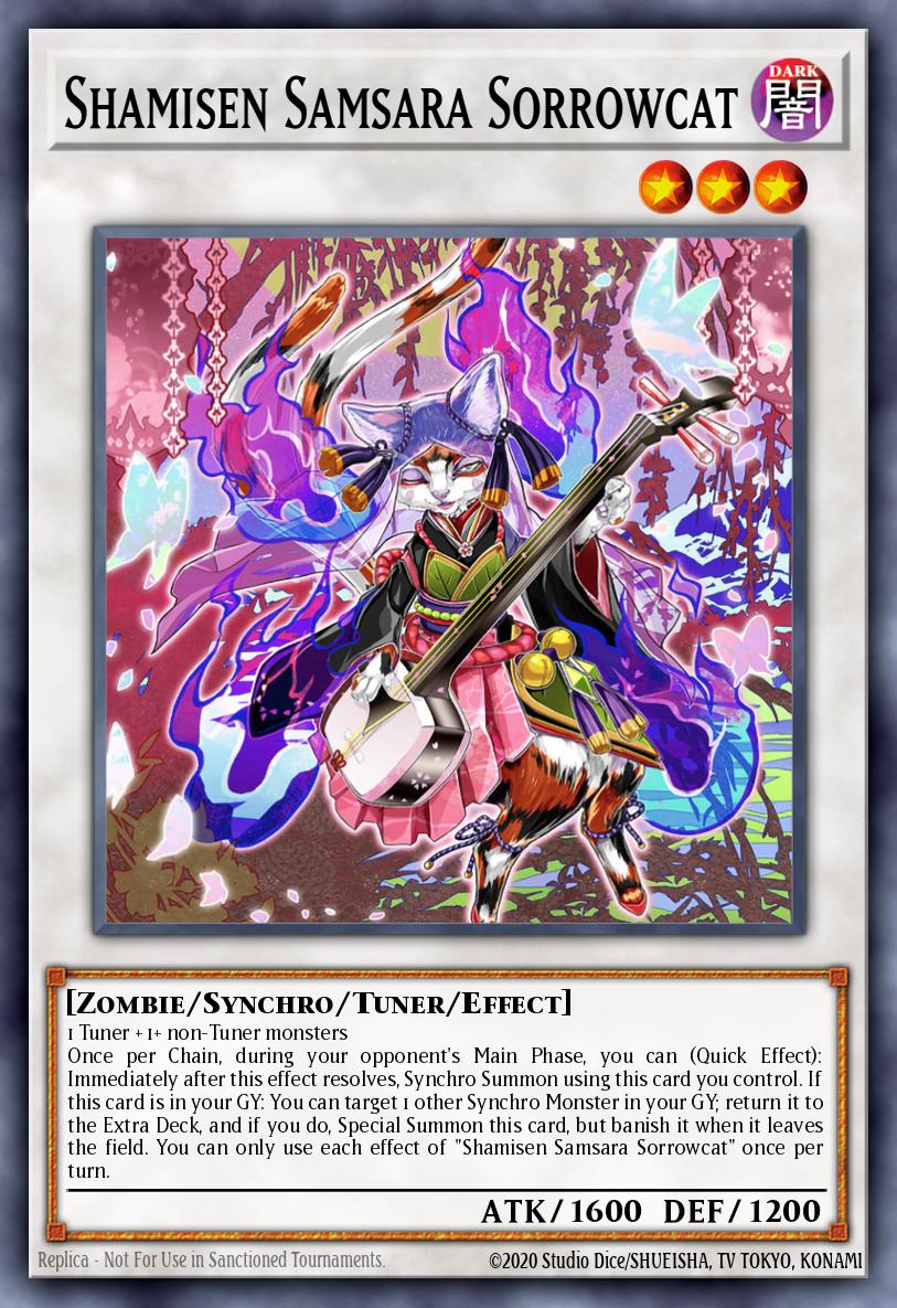 Shamisen Samsara Sorrowcat Ultra Rare MP23-EN189 25th Anniversary Tin Dueling Heroes Mega Pack Yugioh card