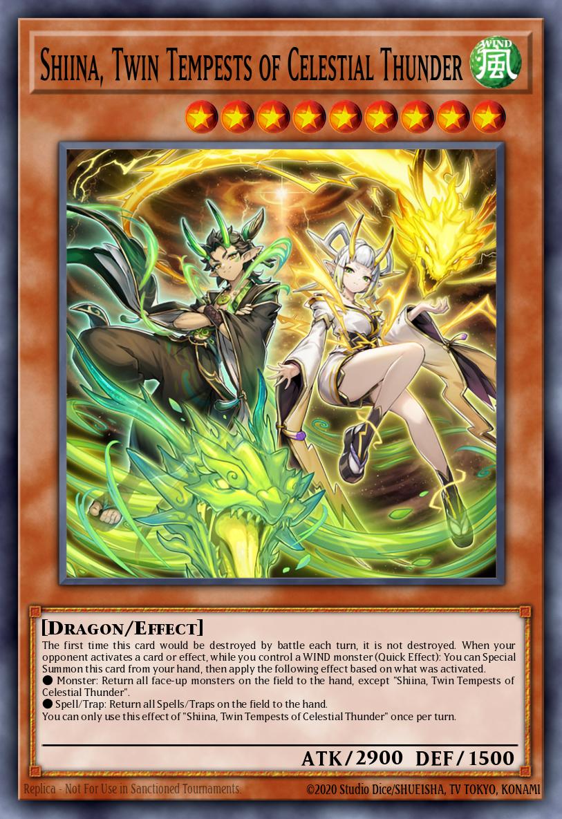 Shiina, Twin Tempests of Celestial Thunder Secret Rare BPRO-EN027 Burst Protocol Yugioh card