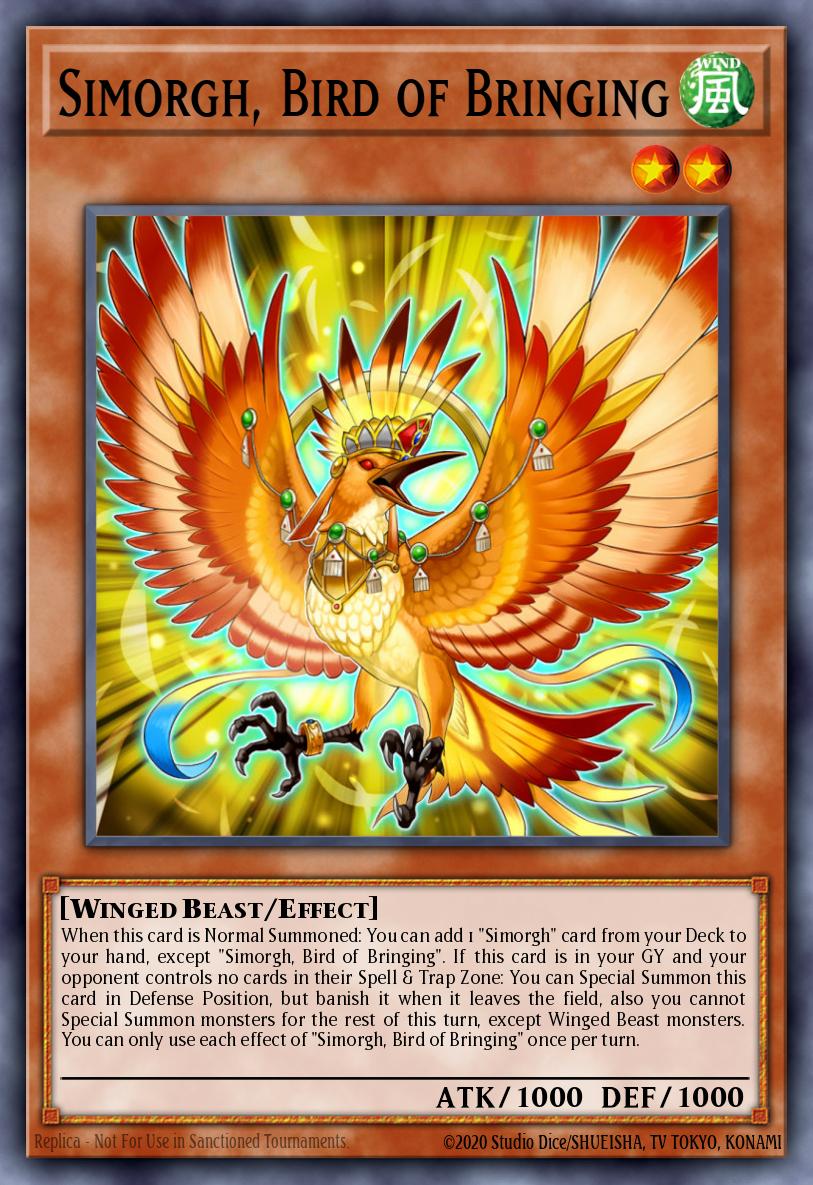Simorgh Bird of Bringing Rare RIRA-EN018 Rising Rampage Yugioh card