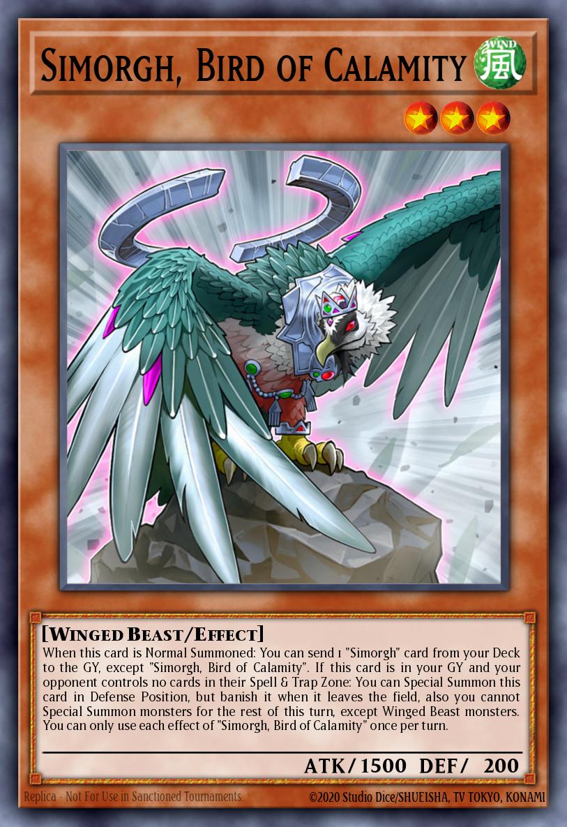 Simorgh Bird of Calamity Common RIRA-EN019 Rising Rampage Yugioh card