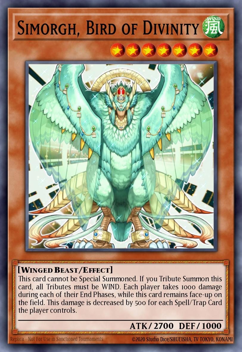 Simorgh Bird of Divinity Ultra Rare SD8-EN001 Structure Deck Lord of the Storm Yugioh card