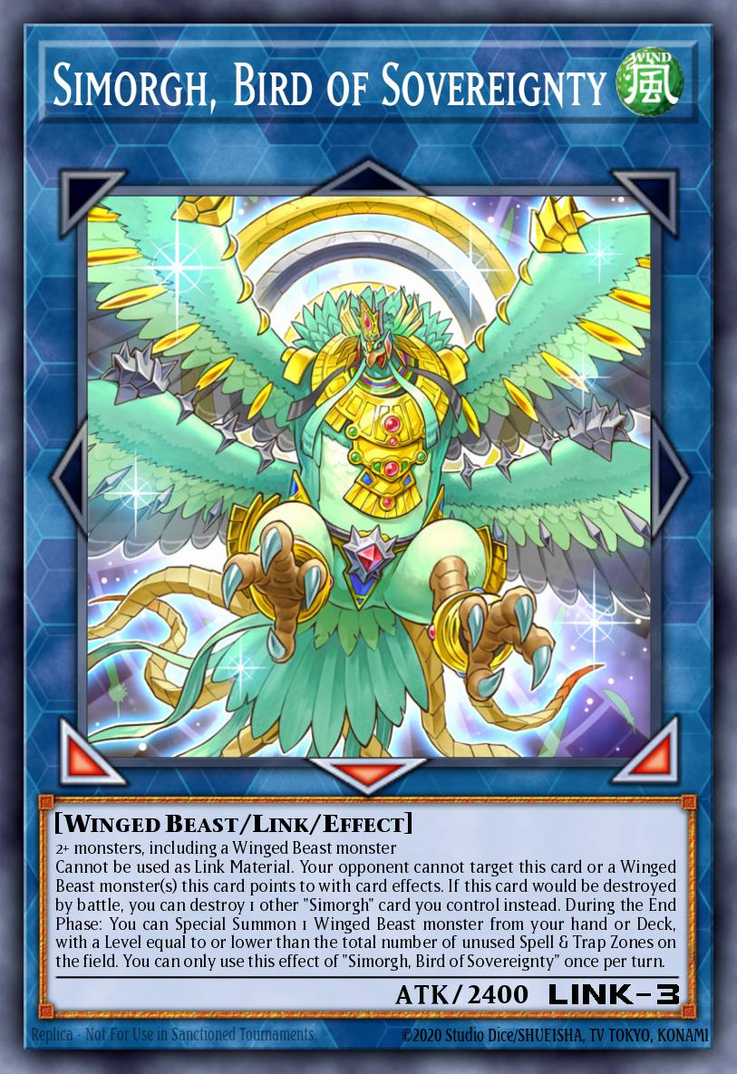 Simorgh Bird of Sovereignty Ultra Rare DUOV-EN012 Duel Overload Yugioh card