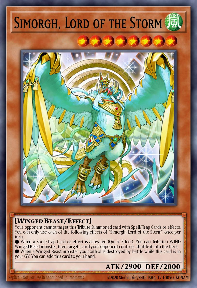 Simorgh Lord of the Storm Super Rare RIRA-EN021 Rising Rampage Yugioh card