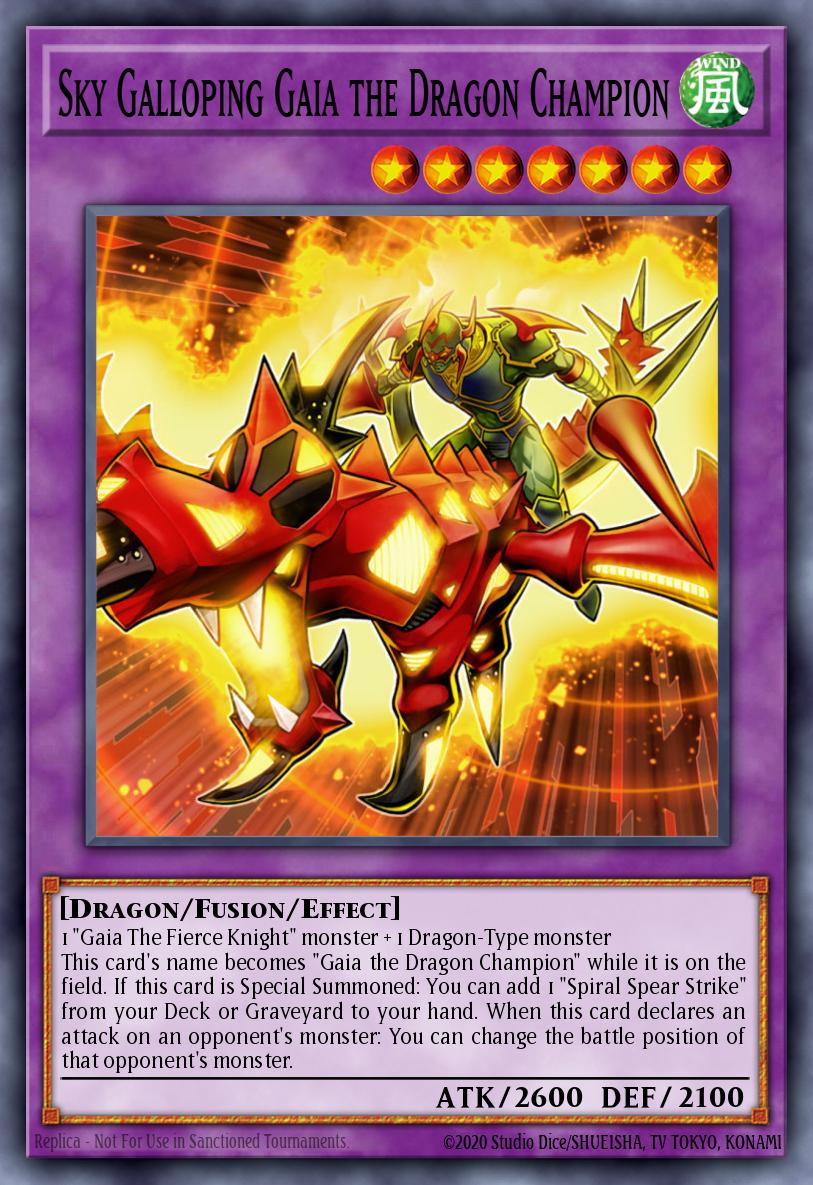 Sky Galloping Gaia the Dragon Champion Super Rare MIL1-EN010 Millennium Pack Yugioh card