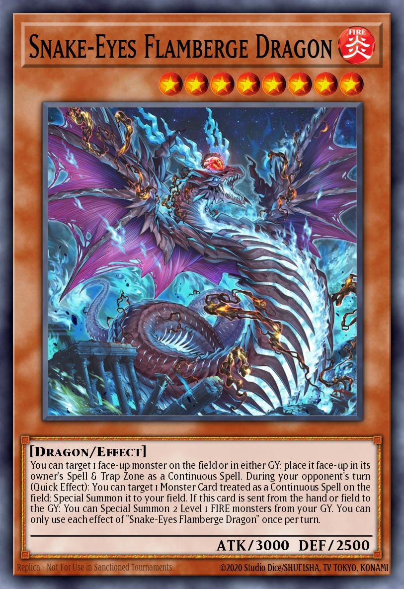 Snake-Eyes Flamberge Dragon Prismatic Secret Rare MP24-EN113 25th Anniversary Tin Dueling Mirrors Yugioh card