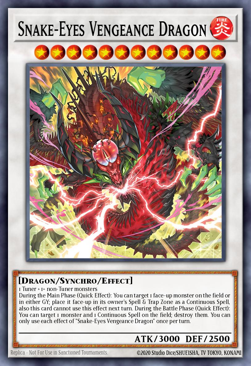 Snake-Eyes Vengeance Dragon Quarter Century Secret Rare ALIN-EN040 Alliance Insight Yugioh card