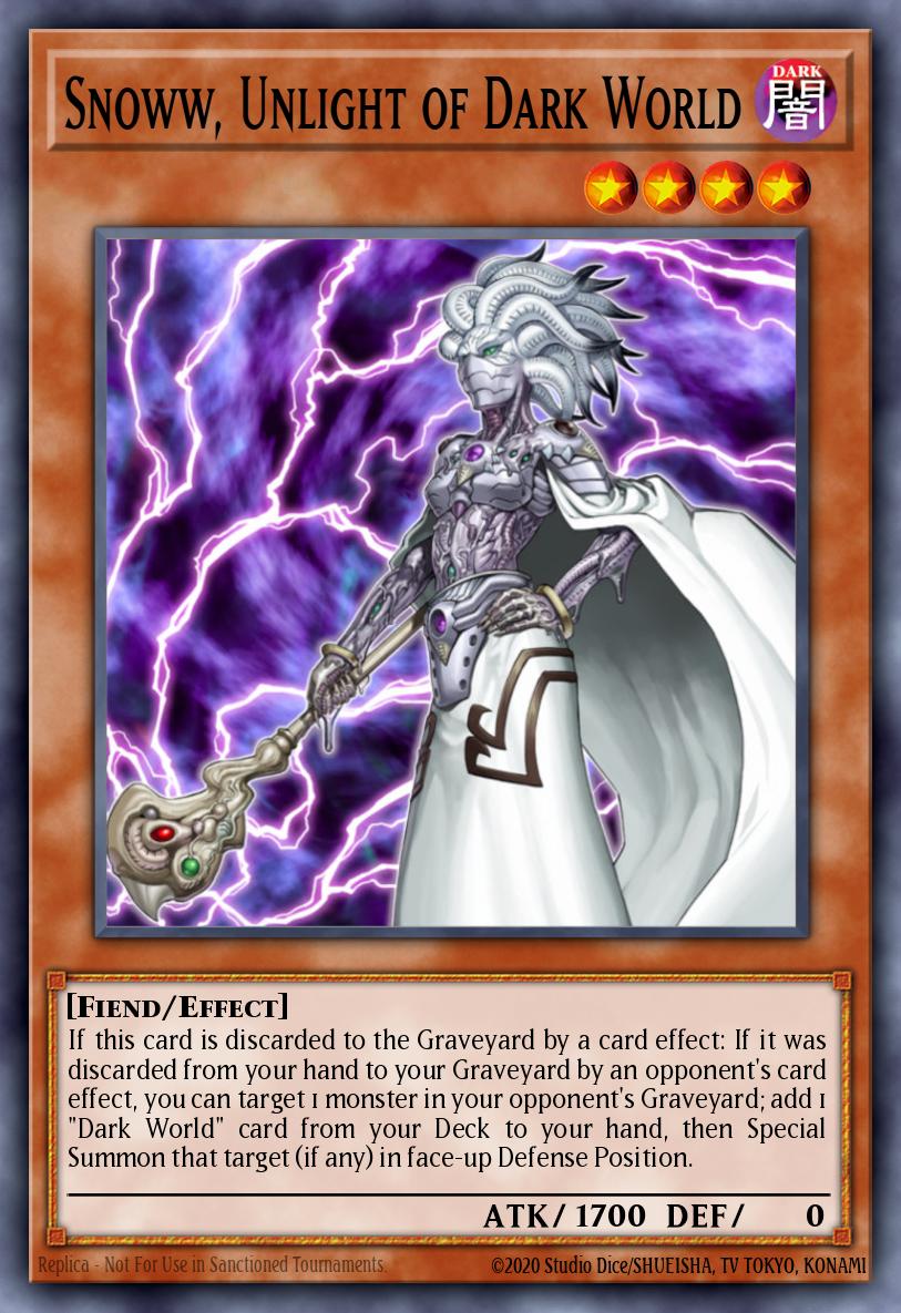 Snoww Unlight of Dark World Super Rare SDGU-EN002 Gates of the Underworld Structure Deck Yugioh card