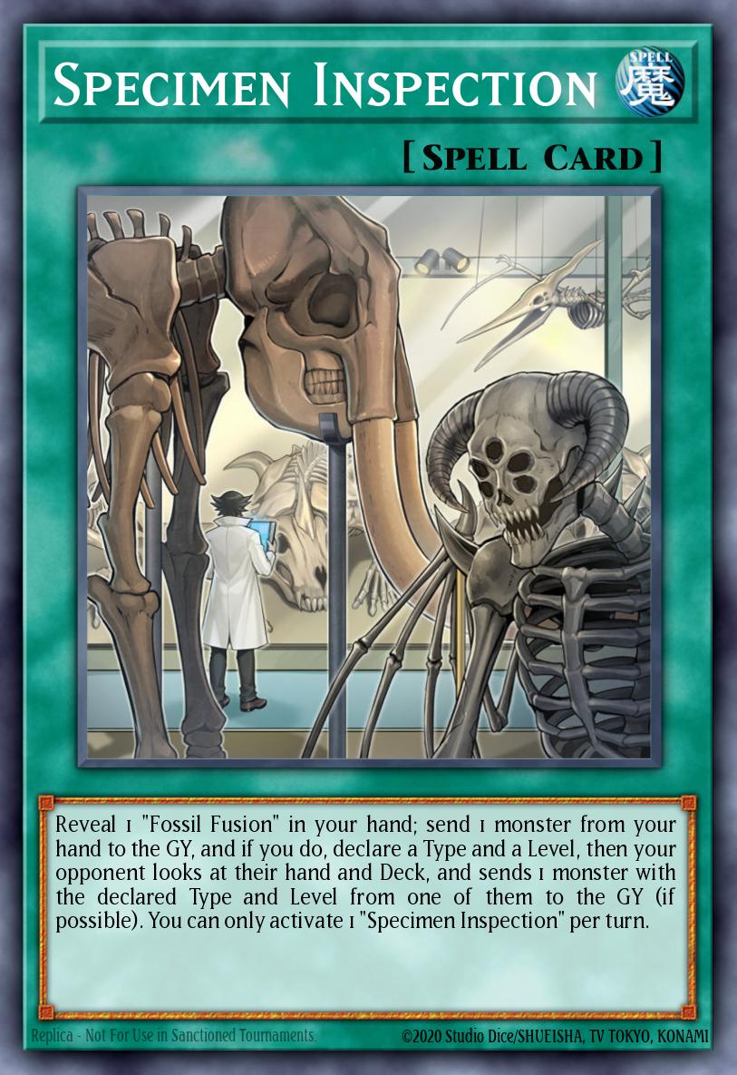 Specimen Inspection Secret Rare BLAR-EN013 Battles of Legend Armageddon Yugioh card