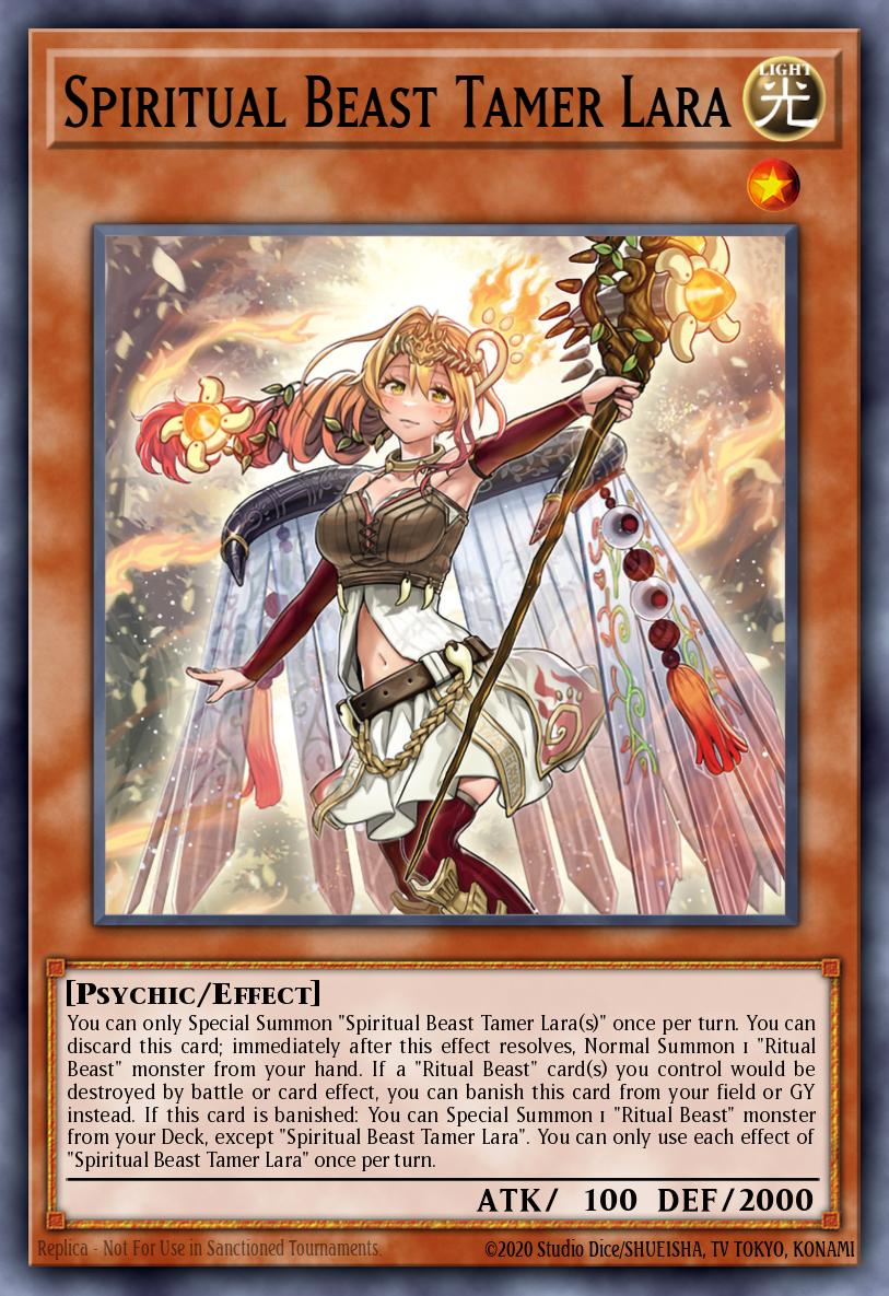 Spiritual Beast Tamer Lara Quarter Century Secret Rare BLTR-EN017 Battles of Legend Terminal Revenge Yugioh card