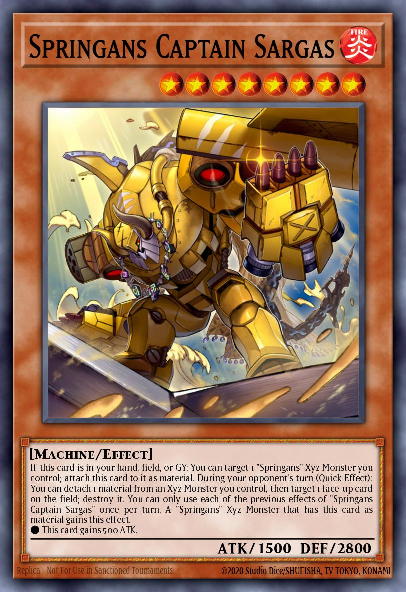 Springans Captain Sargas Common BLVO-EN009 Blazing Vortex Yugioh card