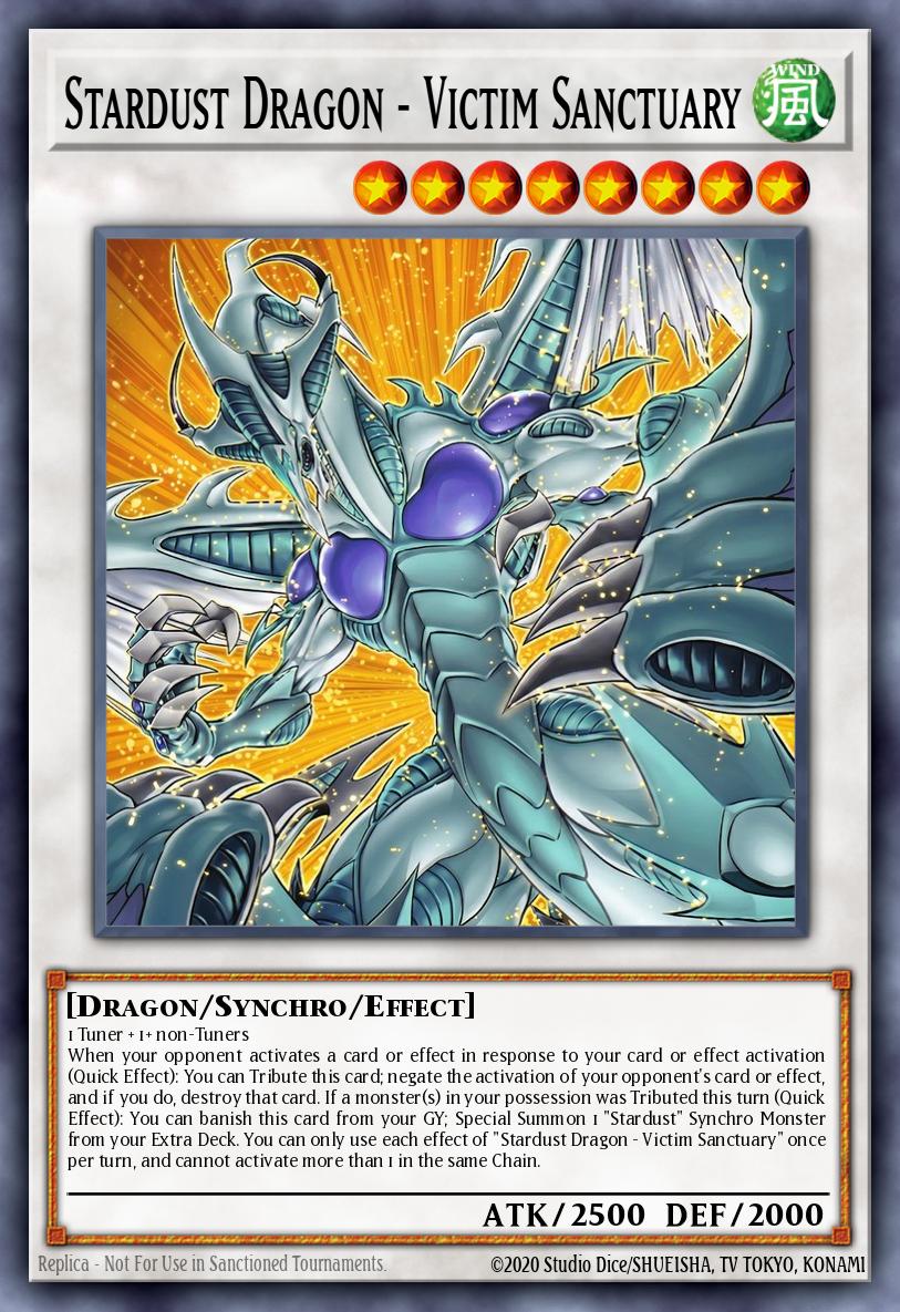 Stardust Dragon - Victim Sanctuary Grand Master Rare MAMO-EN007 Magnificent Monsters Yugioh card
