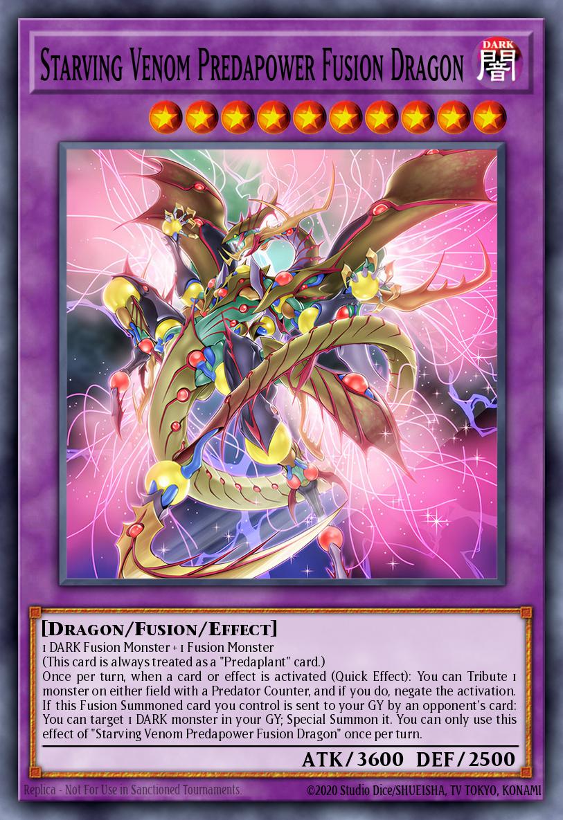 Starving Venom Predapower Fusion Dragon Prismatic Secret Rare MP23-EN081 25th Anniversary Tin Dueling Heroes Mega Pack Yugioh card