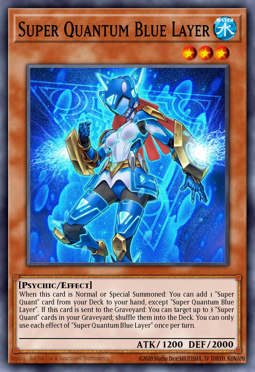 Super Quantum Blue Layer Super Rare OP02-EN008 OTS Tournament Pack 2 Yugioh card