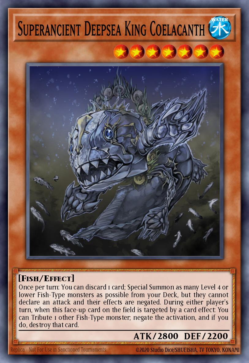 Superancient Deepsea King Coelacanth Starfoil Rare BATT-EN007 Battle Pack Tournament Prize Cards Yugioh card