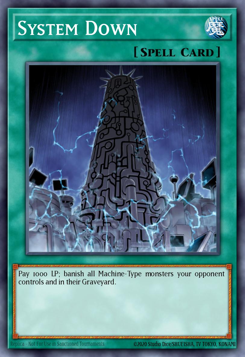 System Down Rare CRV-EN041 Cybernetic Revolution Yugioh card