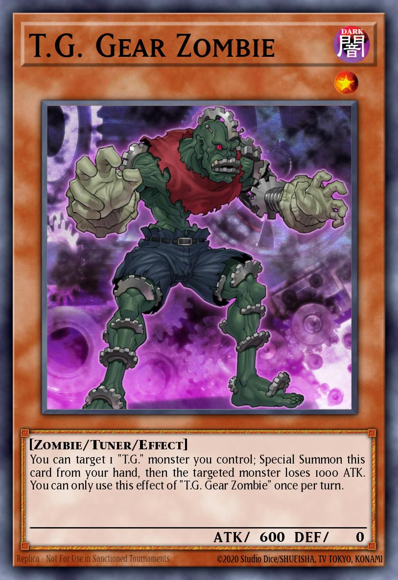 TG Gear Zombie Common BLC1-EN088 Battles of Legend Chapter 1 Yugioh card