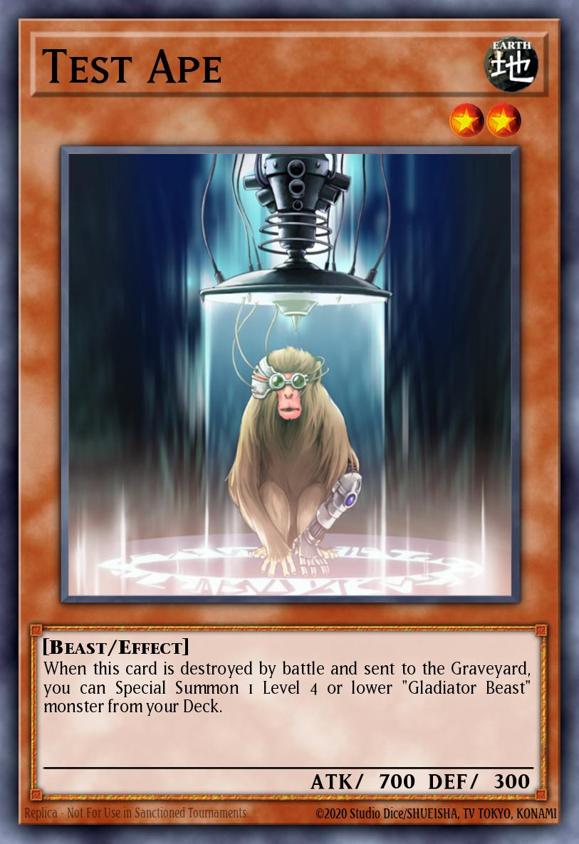 Test Ape Common GLAS-EN025 Gladiators Assault Yugioh card