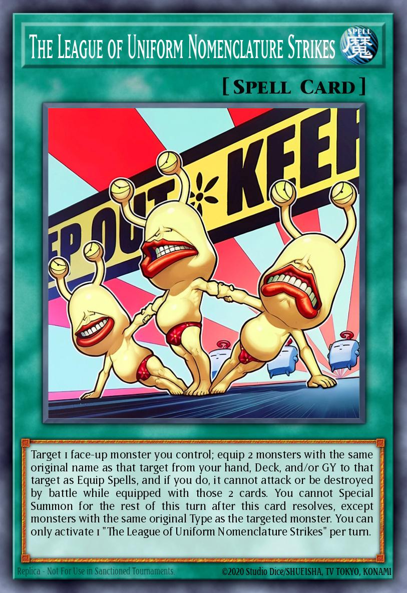 The League of Uniform Nomenclature Strikes Common INFO-EN086 The Infinite Forbidden Yugioh card