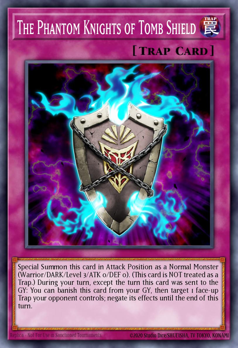 The Phantom Knights of Tomb Shield Common LEHD-ENC27 Legendary Hero Decks Yugioh card