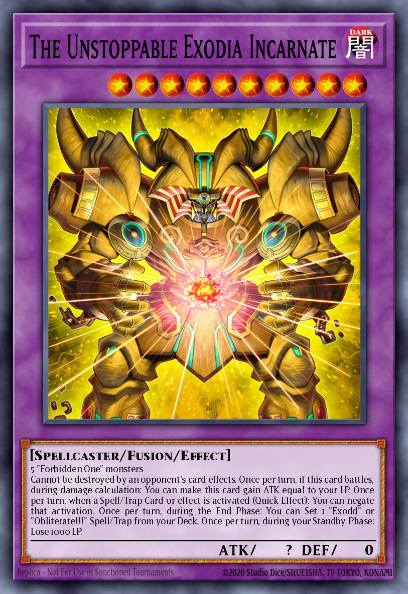 The Unstoppable Exodia Incarnate Starlight Rare MP25-EN008 2025 Mega-Pack Tin Yugioh card