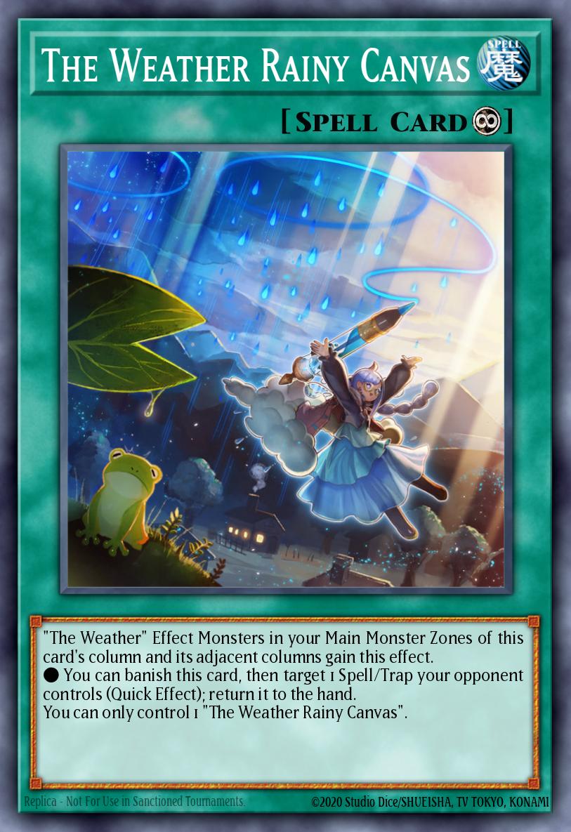 The Weather Rainy Canvas Super Rare SPWA-EN037 Spirit Warriors Yugioh card
