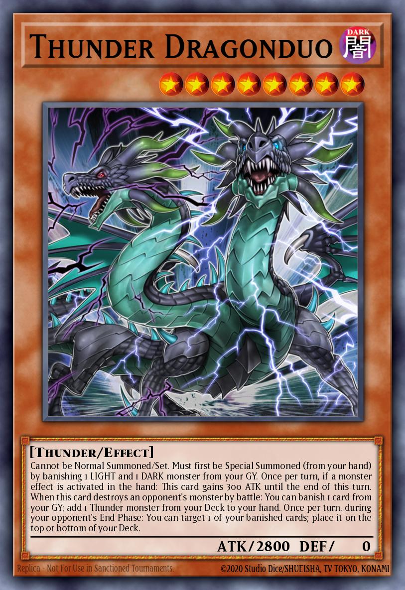 Thunder Dragonduo Ultra Rare MP19-EN170 2019 Gold Sarcophagus Tin Mega Pack Yugioh card