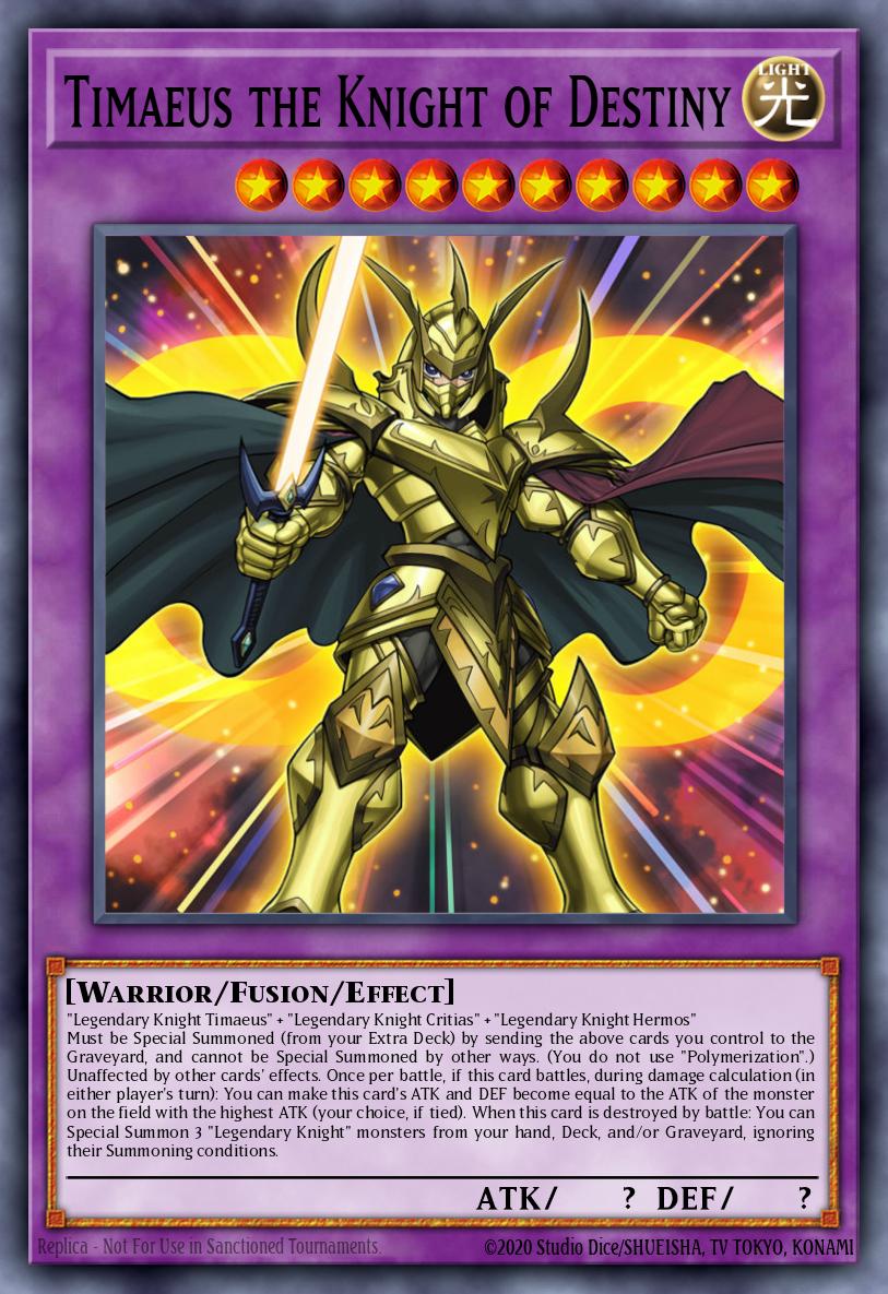 Timaeus the Knight of Destiny Secret Rare DRL2-EN001 Dragons of Legend 2 Yugioh card