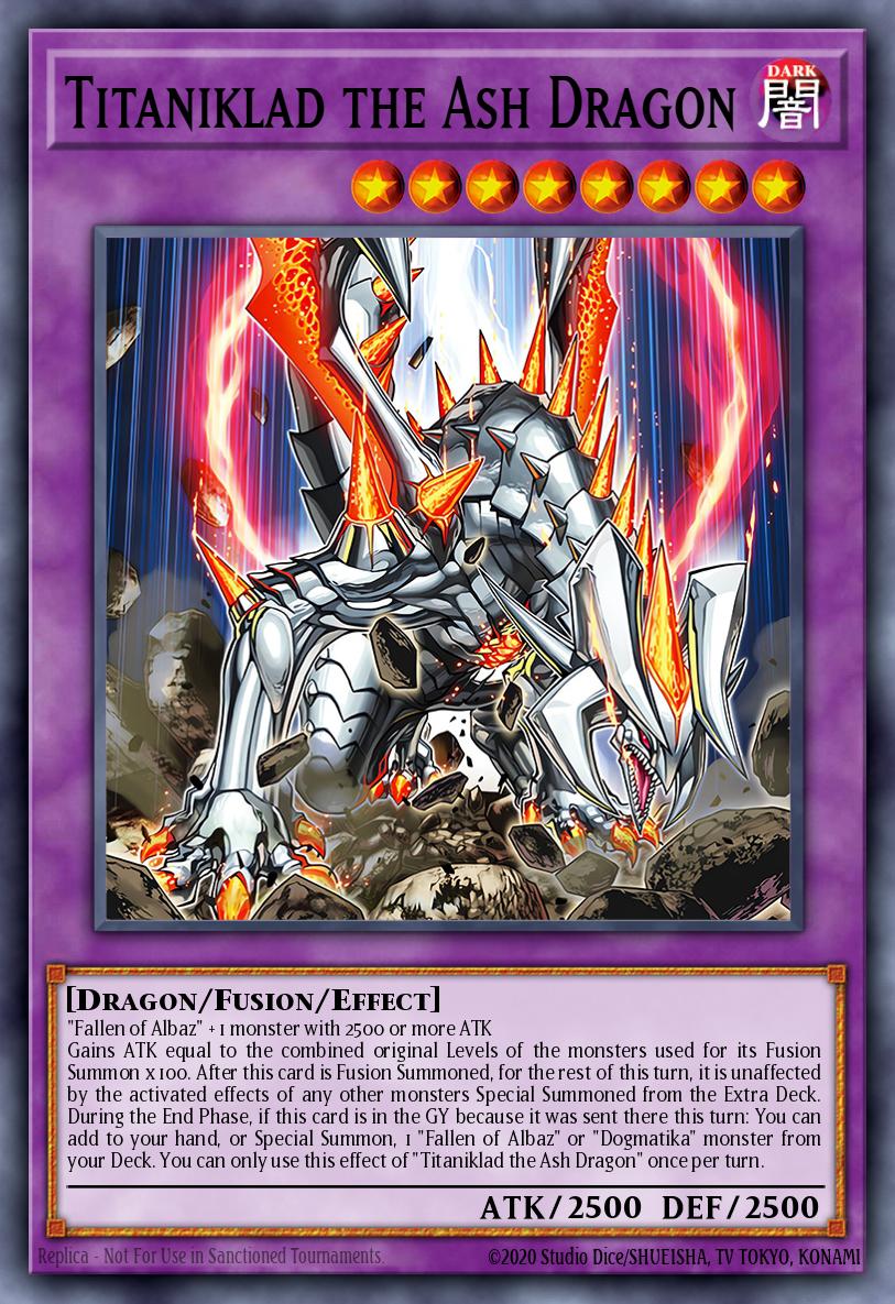 Titaniklad the Ash Dragon Ultra Rare CH01-EN046 THE CHRONICLES DECK: The Fallen & The Virtuous (All-Foil Edition) Yugioh card