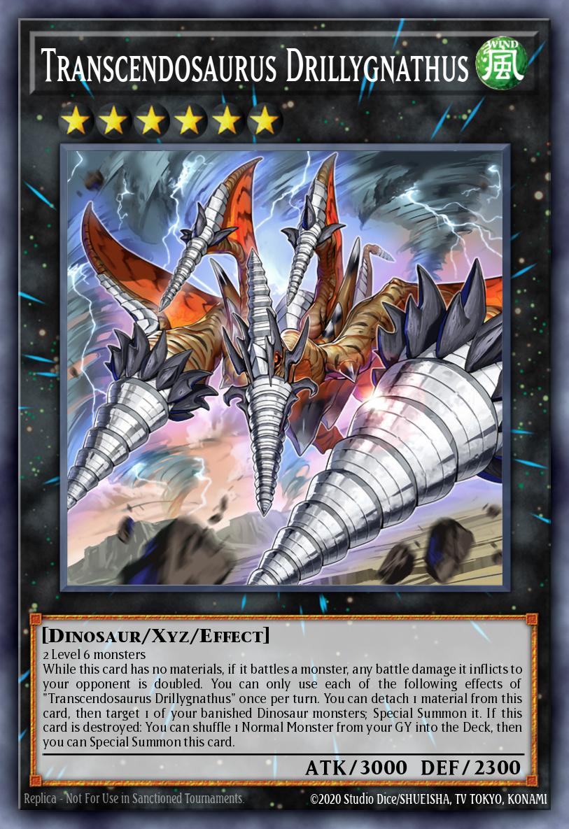 Transcendosaurus Drillygnathus Rare WISU-EN005 Wild Survivors Yugioh card